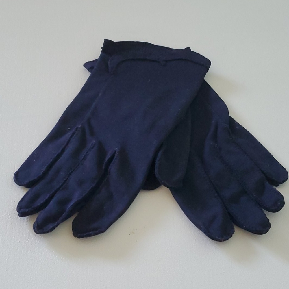 Navy blue vintage gloves